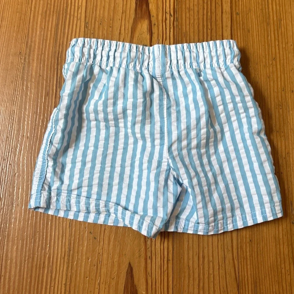 Cat & Jack Swim Trunks Toddler Boys Blue White Striped Nautical SIZE 3T